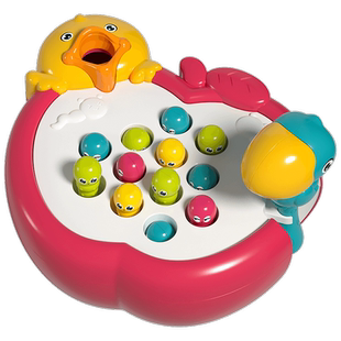 谷雨苹果保卫战男女孩磁性电动钓鱼玩具宝宝益智1一3周岁生日礼物