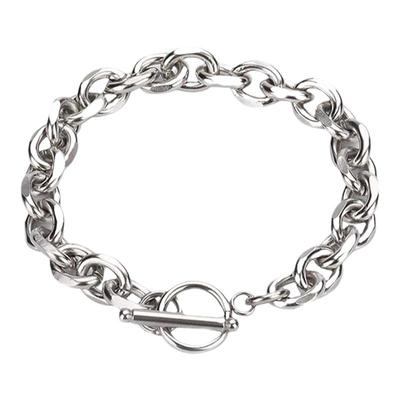 钛钢不掉色古巴链手链男士潮牌嘻哈女ins冷淡风简约情侣手饰配饰