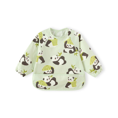 babylove宝宝吃饭罩衣防水防脏围兜围裙儿童反穿衣婴儿辅食饭兜