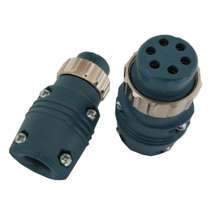 六芯航空插头气保焊机送丝机控制线四芯七芯九芯连接器连座插座头