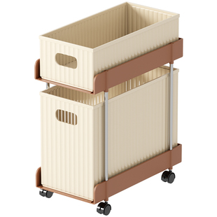 办公室桌下置物架工位收纳柜可移动落地分层带轮小推车收纳筐神器