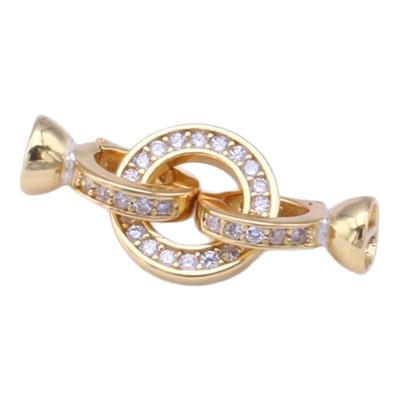 S925纯银镀18k吊坠扣头DIY配件