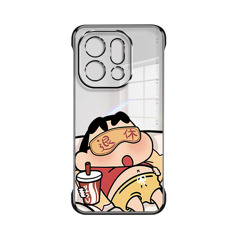 退休小新适用oppofindx9手机壳0pp0无边框可爱findx8卡通x7ultra新款x5创意x8s+防摔find电镀x6pro硬壳x3透明
