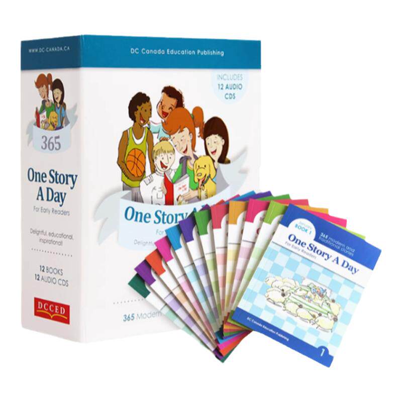 小学英文原版进口One Story A Day Beginners365个英语天天故事绘本12本赠正版音频有声趣味读物亲子晚安安抚丛书图画书