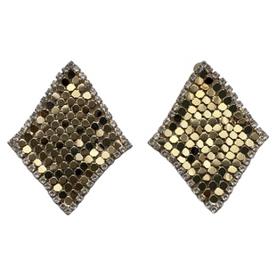 复古夸张金属亮片耳钉2025新款轻奢高级感大气耳环秋冬欧美风耳饰