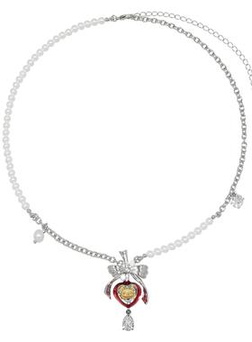 AWE穆祉丞同款红色番茄小猫项链