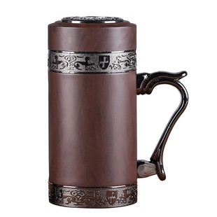 大容量800毫升紫砂内胆保温杯男办公泡茶杯纪念礼品定制logo刻字