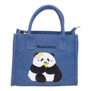 成都熊猫牛仔布包花花文创女包旅游纪念品小包设计托特包可爱