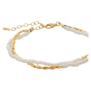 Monica Vinader莫妮卡手链Beads米粒珍珠双层手链串珠手饰女士