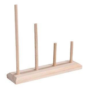 大肠发圈实木展示架儿童头箍头绳首饰胶带收纳架子桌面直立大容量