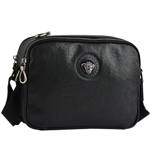 冷兽真皮单肩包男休闲男士包包男款牛皮公文包时尚潮流斜挎男背包