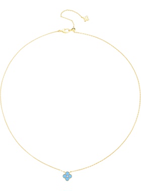 TWINSLULU高级感蓝色四叶项链