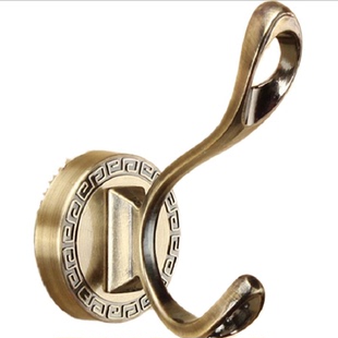 热卖仿古铜色复古锌合金实心挂衣钩衣柜挂钩衣帽钩单个挂钩单钩