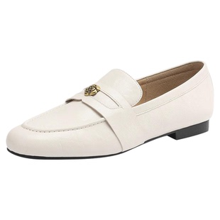 达芙妮软底乐福鞋女款春季2026新款不累脚英伦风皮鞋通勤平底单鞋