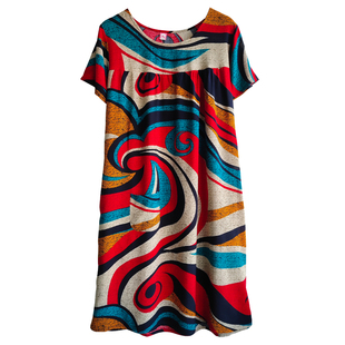 夏季人造棉睡裙女士连衣裙棉绸中老年无袖纯棉加大码薄款妈妈裙子