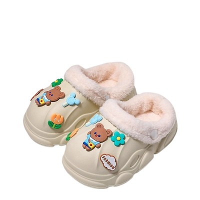 儿童棉拖鞋2025新款秋冬季男女童宝宝室内家居防滑亲子鞋可拆粉色