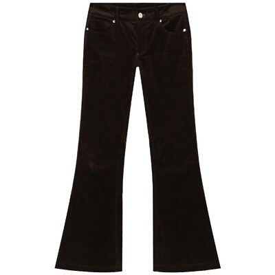 落落狷介高腰灯芯绒喇叭裤女