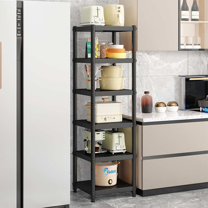 碳钢烤漆厨房置物架多功能落地多层储物收纳架放微波炉烤箱货架子