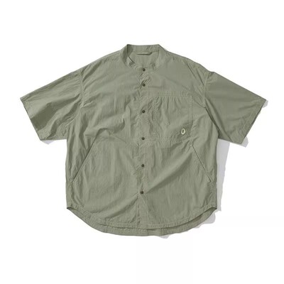 渃素然 零 23年夏女士新品夏运动宽松薄垂感短袖衬衫A0231BL03