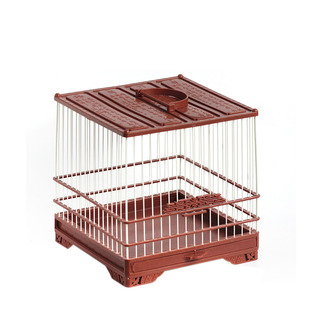 四代抽屉式塑钢鸟笼板顶塑料绣眼鸟笼山雀玻璃钢方笼洗澡笼