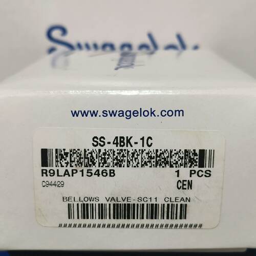 议价Swagelok 世伟洛克SS-4BK-1C 不锈钢波纹管密封阀 PCTFE阀杆
