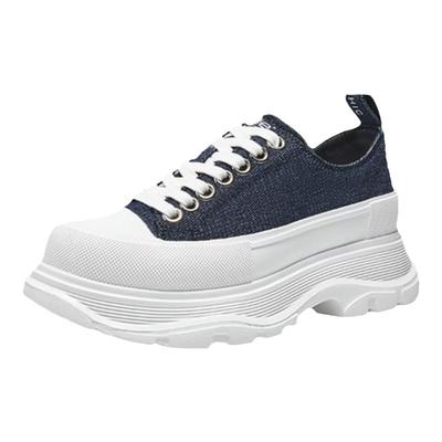 millies妙丽厚底增高帆布鞋