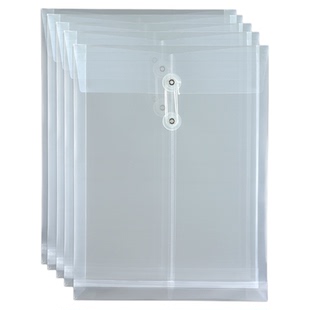 塑料透明档案袋A4防水大加厚号文件袋PP文件收纳袋大容量绕绳便携投标合同人事资料袋办公用品超大批发可定制