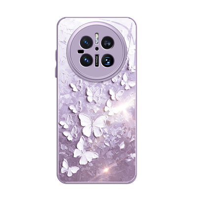 油画蝴蝶适用华为手机壳磁吸支架