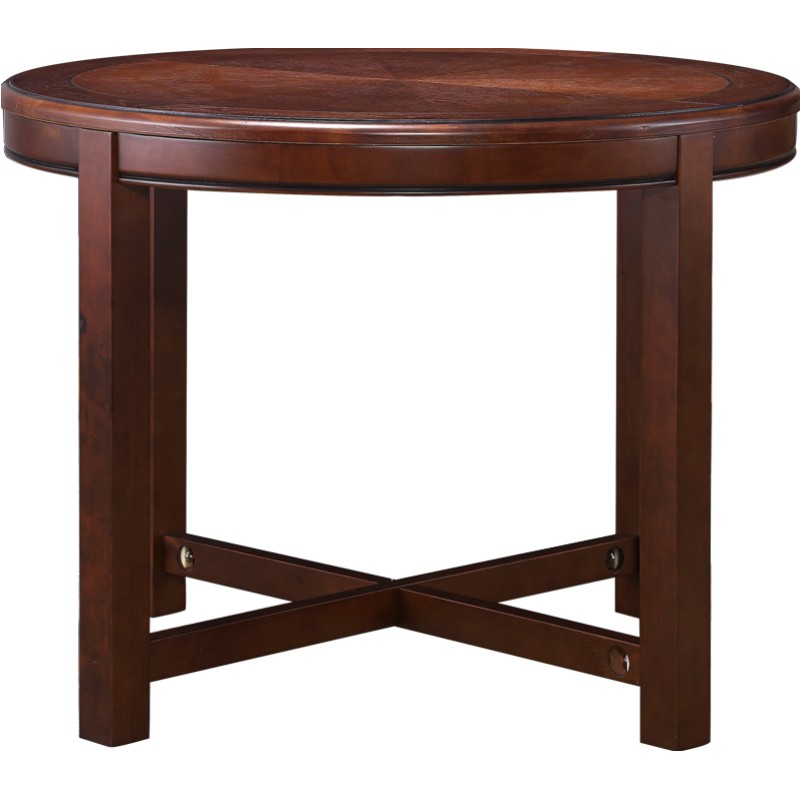 美式餐桌椅组合家用小户型多功能实木圆桌一桌四椅复古洽谈阳台桌