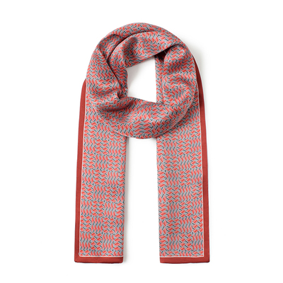 真丝男士丝巾小长条围脖护颈薄款商务西装领巾窄桑蚕丝围巾男春季