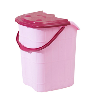 家用泡脚桶过小腿塑料加大高深桶按摩洗脚盆带盖保温过膝盖足浴桶