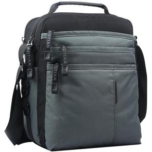 斜挎包男大容量中老年运动旅游装水杯轻便斜跨背包男士挎包单肩包