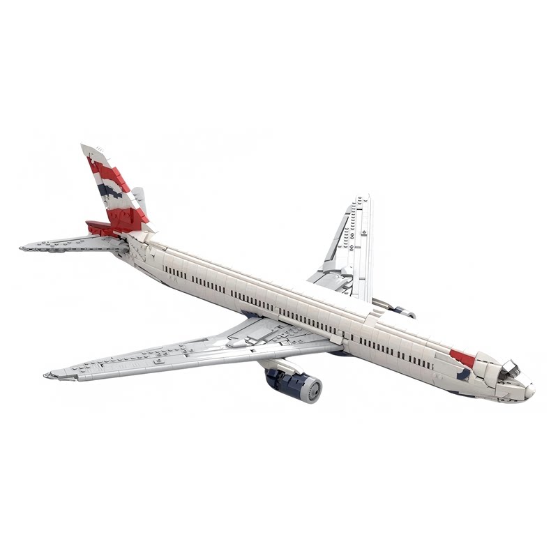 英国航空777-300er客机积木玩具