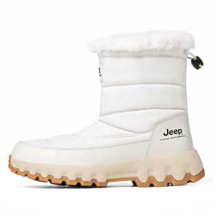 Jeep/吉普东北户外雪地靴女冬季防水防滑滑雪鞋加绒加厚棉靴子男