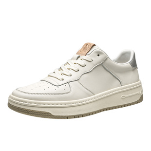 枫叶男鞋秋冬板鞋男简约韩版男士小白鞋皮面运动休闲鞋百搭鞋子潮