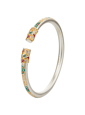 顺钦银楼彩吉花银手镯礼物