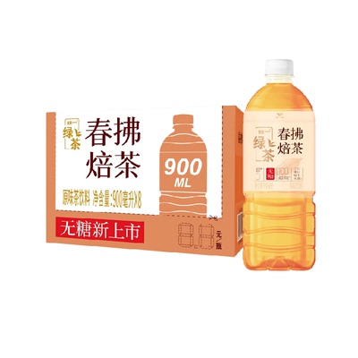 统一绿茶春拂焙茶无糖茶饮料