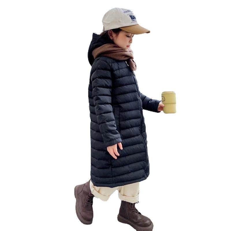 2025秋冬新款儿童棉服男女童中长款棉衣中大童加厚过膝棉袄