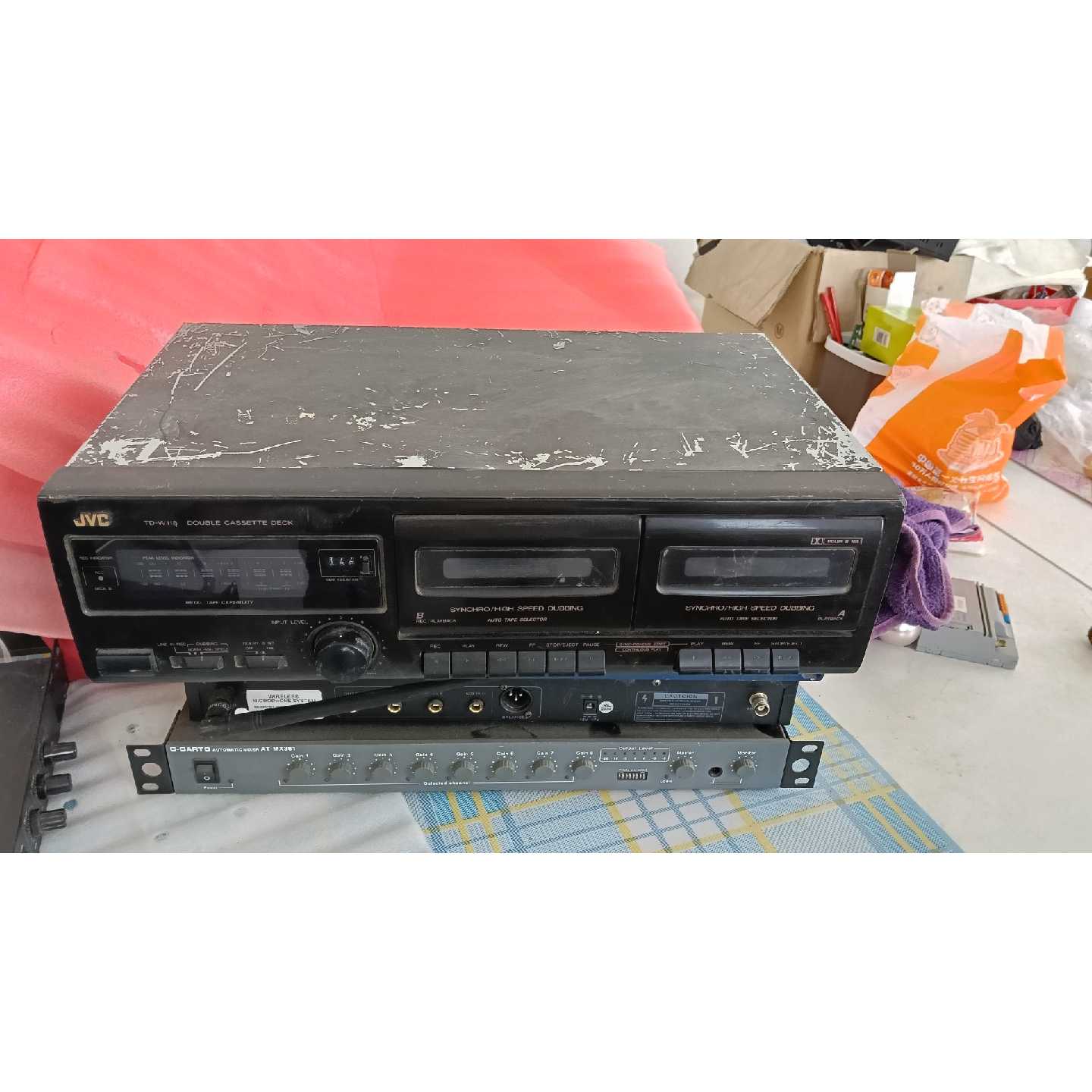 【议价-可维修】 JVC TD-W118双卡座磁带机 实物拍的 成色还行 有