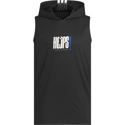 Adidas/阿迪达斯正品BB HOODIE TANK男女篮球无袖背心JZ7471