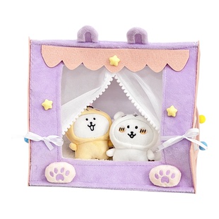 可爱labubu拉布布毛绒公仔玩偶帐篷床10cm棉花娃娃睡床娃衣小摆件