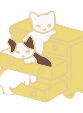 卡通合金通用呆萌趣味胸针装饰品