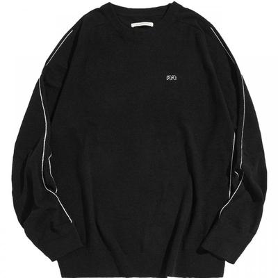 RS流石男装时尚设计感撞色针织衫