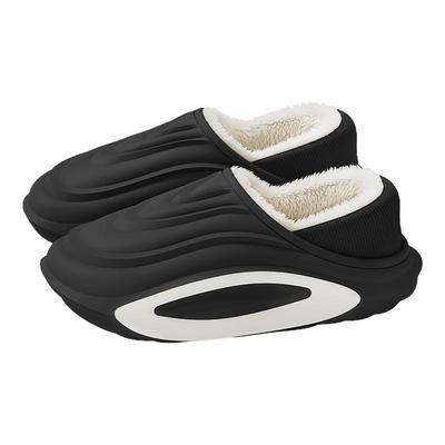 防水棉拖鞋男士冬季包跟保暖棉鞋