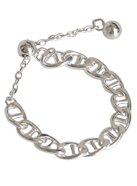 Kissilver女S925纯银链条戒指