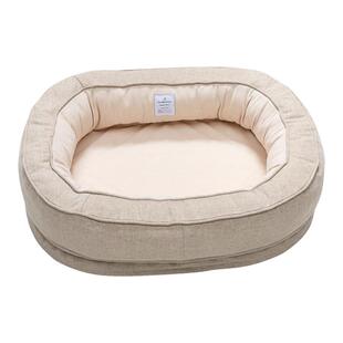 petmassive出口欧美狗窝垫四季可拆洗防水猫宠物保暖加绒棉椭圆
