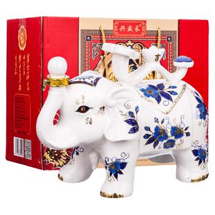 山西白酒礼盒装5斤大坛装清香型杏花粮食酒53度大吉象摆件送礼酒