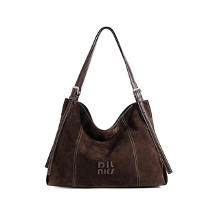 DILAKS迪莱克丝官方正品女包大容量麂皮托特包时尚通勤单肩腋下包