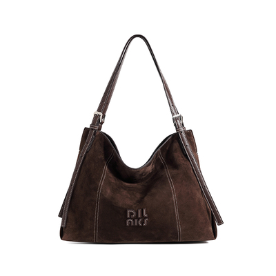 迪莱克丝官方正品麂皮托特包