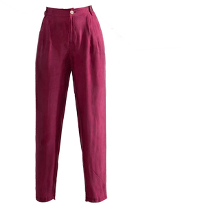 戈洛瑞丝铜氨丝女裤夏薄款哈伦裤女大码宽松休闲裤女小脚九分裤